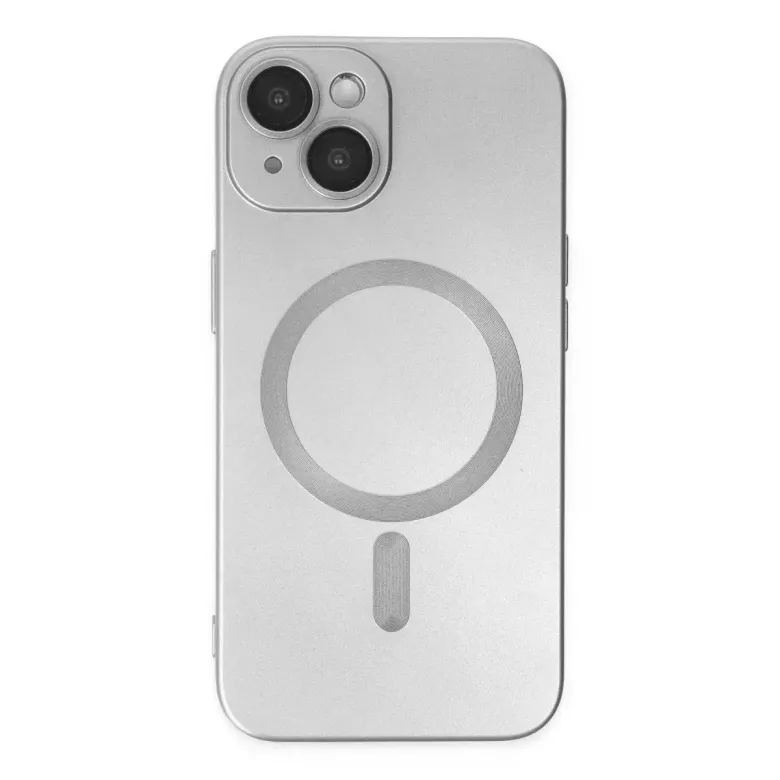 iPhone 14 Plus Kılıf Moshi Lens Magneticsafe Silikon - Gümüş