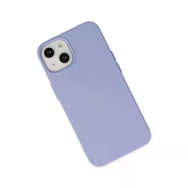 iPhone 14 Plus Kılıf Nano içi Kadife Silikon - Lila