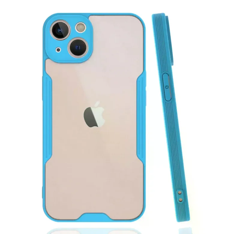 iPhone 14 Plus Kılıf Platin Silikon - Mavi