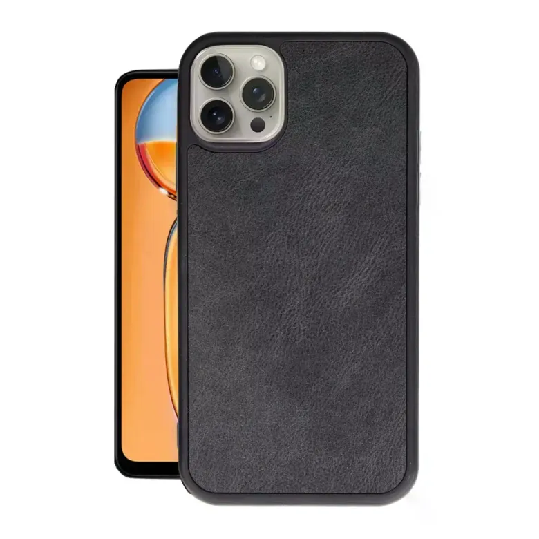 İphone 14 Pro Kılıf Aras Deri Kapak - Siyah