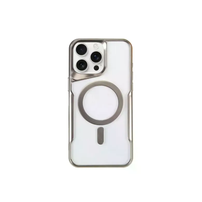 İphone 14 Pro Kılıf Boyi Magsafe Silikon Kapak - Gümüş