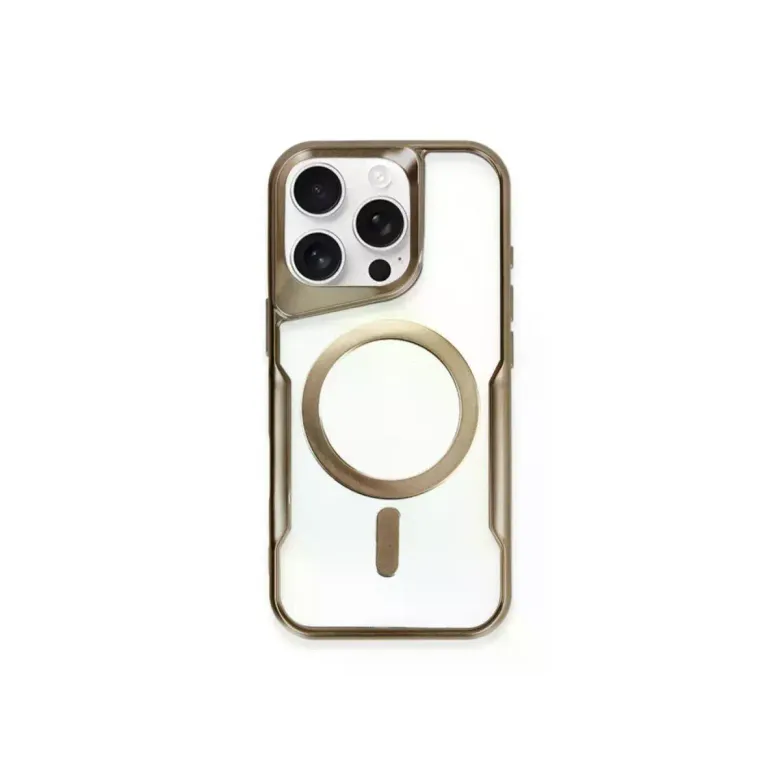 İphone 14 Pro Kılıf Boyi Magsafe Silikon Kapak - Kahverengi
