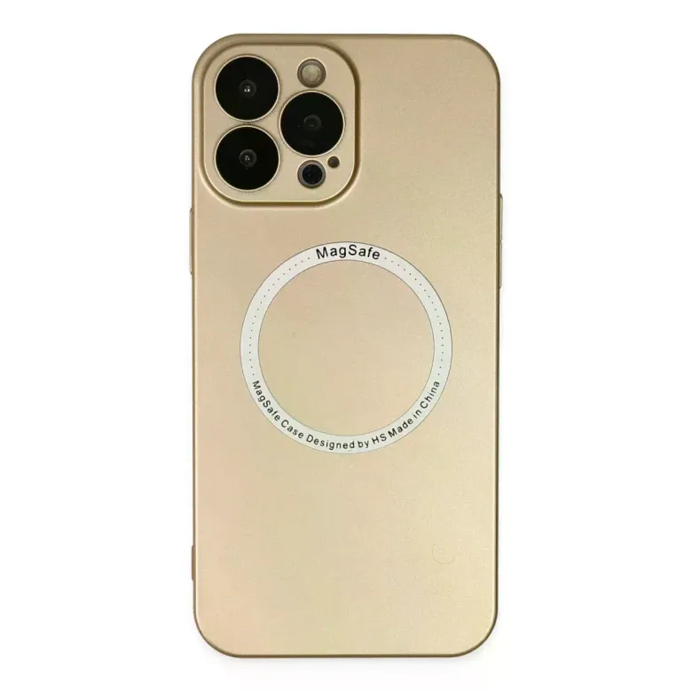 iPhone 14 Pro Kılıf Jack Magneticsafe Lens Silikon - Gold