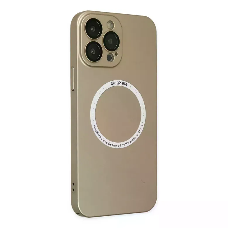 iPhone 14 Pro Kılıf Jack Magneticsafe Lens Silikon - Gold