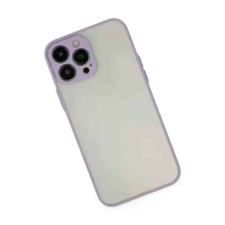 iPhone 14 Pro Kılıf Montreal Silikon Kapak - Mor