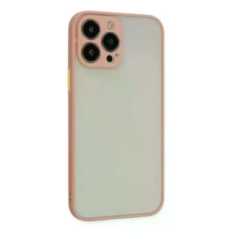 iPhone 14 Pro Kılıf Montreal Silikon Kapak - Pembe