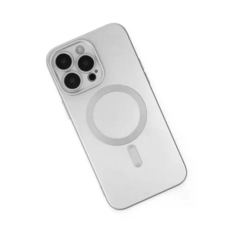 iPhone 14 Pro Kılıf Moshi Lens Magneticsafe Silikon - Gümüş