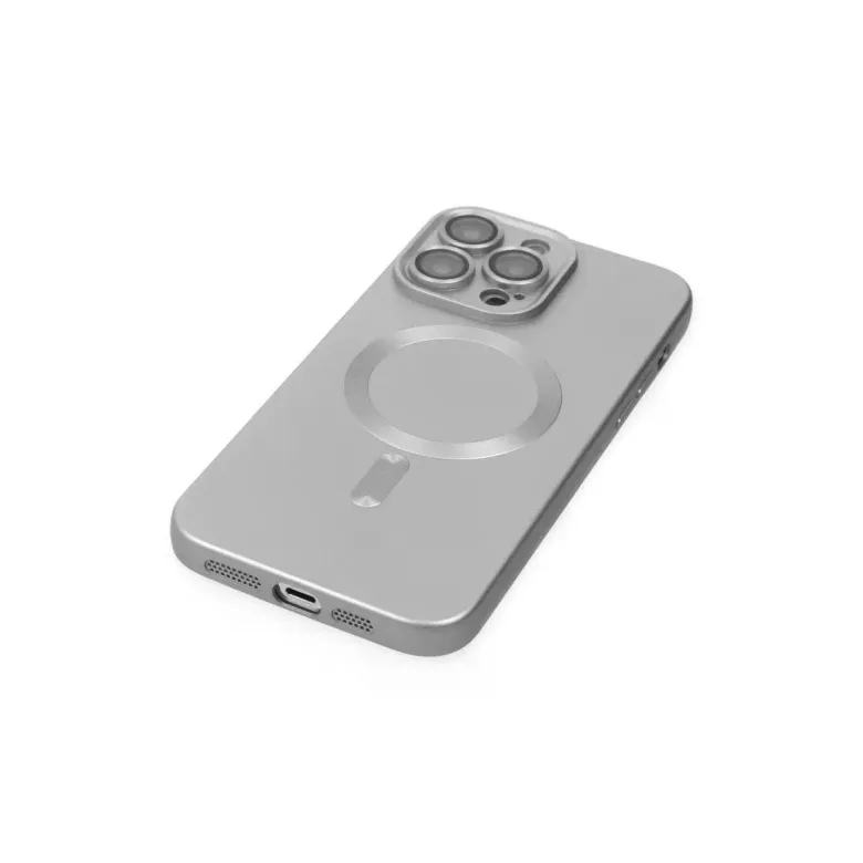 iPhone 14 Pro Kılıf Moshi Lens Magneticsafe Silikon - Gümüş