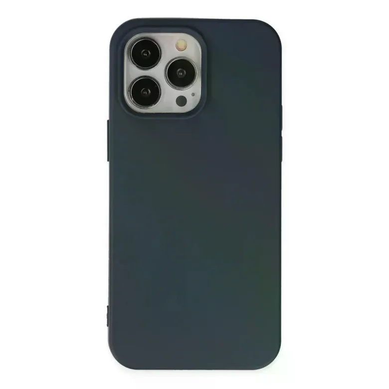 iPhone 14 Pro Kılıf Nano içi Kadife Silikon - Lacivert