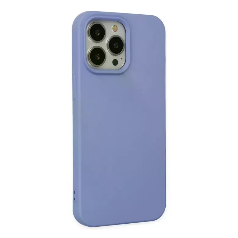 iPhone 14 Pro Kılıf Nano içi Kadife Silikon - Lila