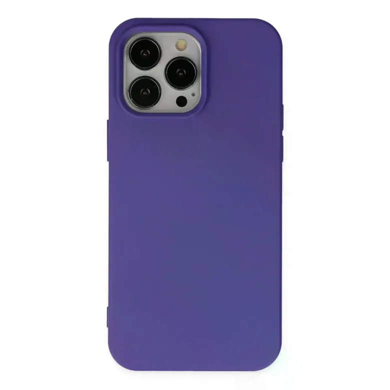 iPhone 14 Pro Kılıf Nano içi Kadife Silikon - Mor
