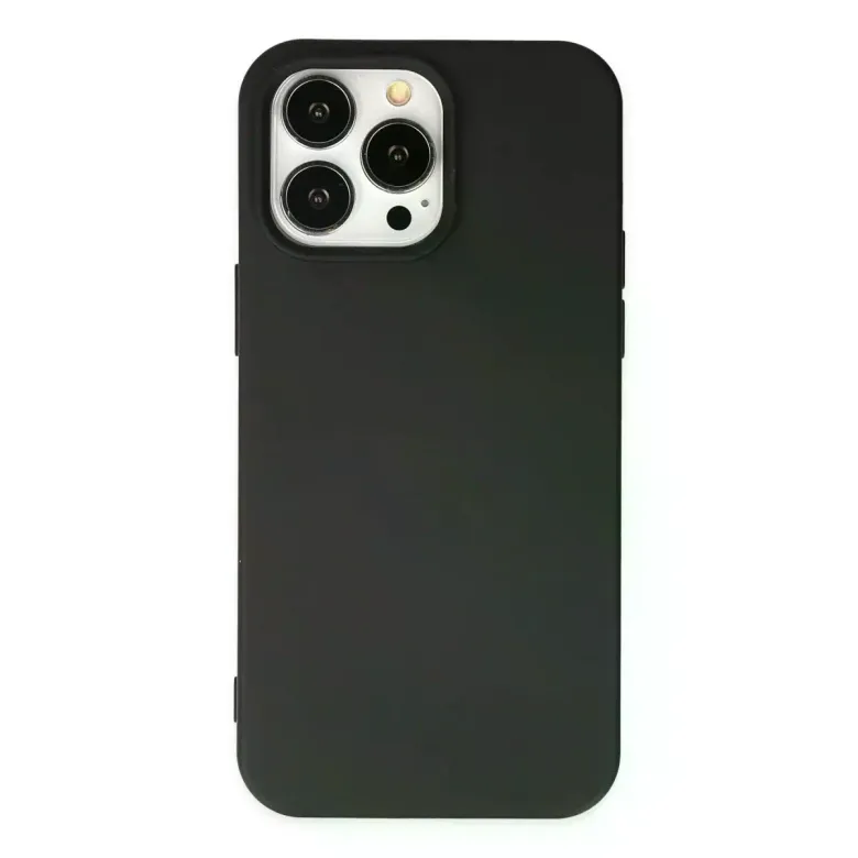 iPhone 14 Pro Kılıf Nano içi Kadife Silikon - Siyah