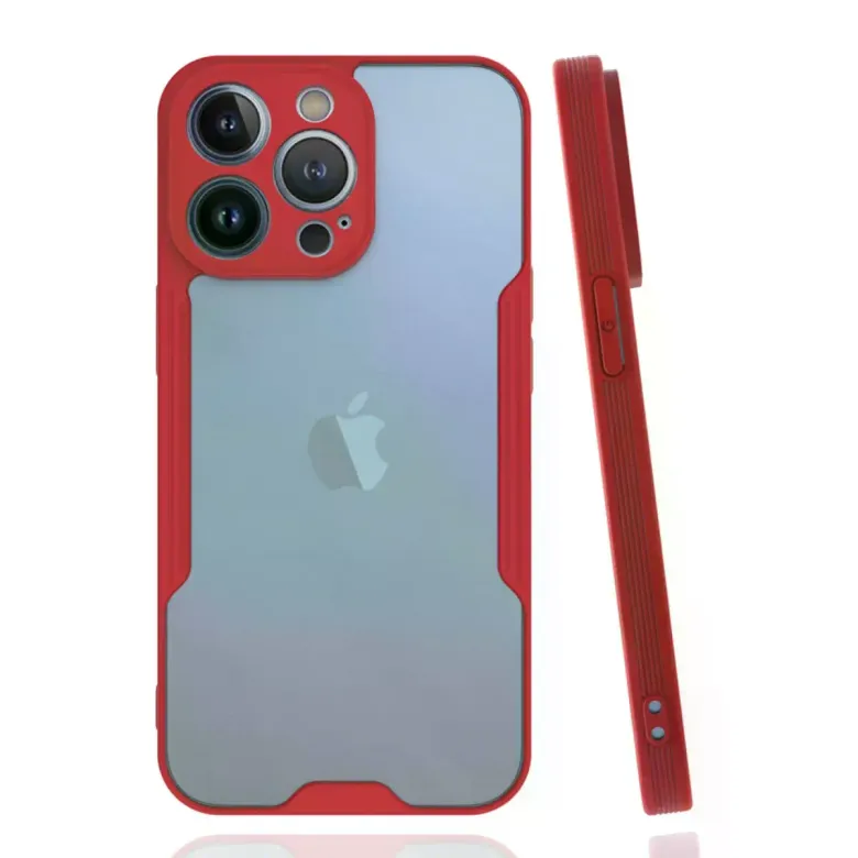 iPhone 14 Pro Kılıf Platin Silikon - Kırmızı