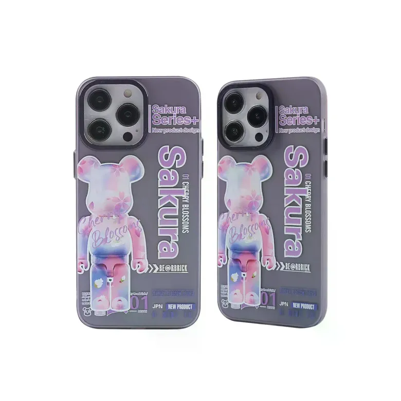 İphone 14 Pro Kılıf Prada Desenli Kapak - Prada Mor - 1
