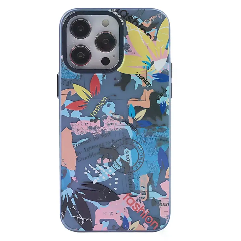 İphone 14 Pro Kılıf Prada Desenli Kapak - Prada Pembe - 1