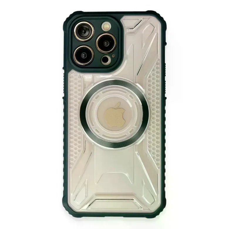 iPhone 14 Pro Kılıf Prag Magneticsafe Kapak - Koyu Yeşil