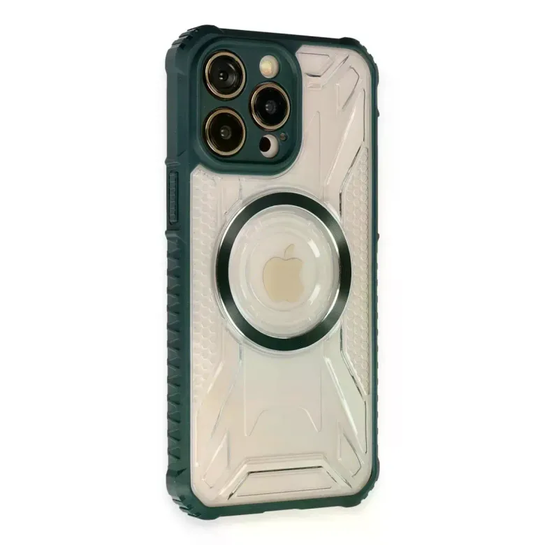iPhone 14 Pro Kılıf Prag Magneticsafe Kapak - Koyu Yeşil