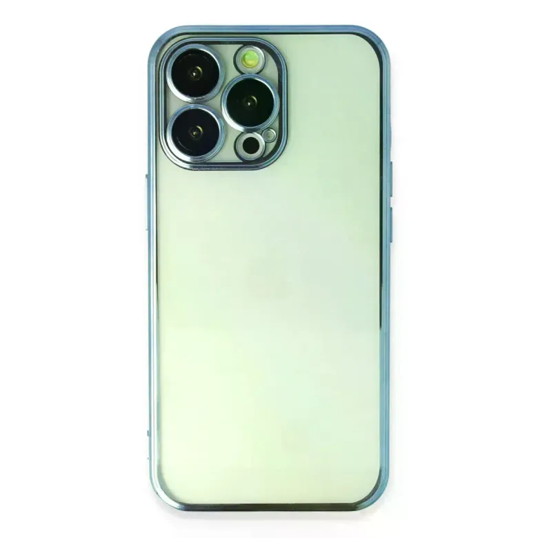 iPhone 14 Pro Kılıf Razer Lensli Silikon - Açık Mavi
