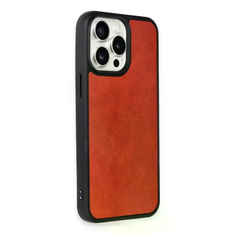 İphone 14 Pro Max Kılıf Aras Deri Kapak - Kırmızı