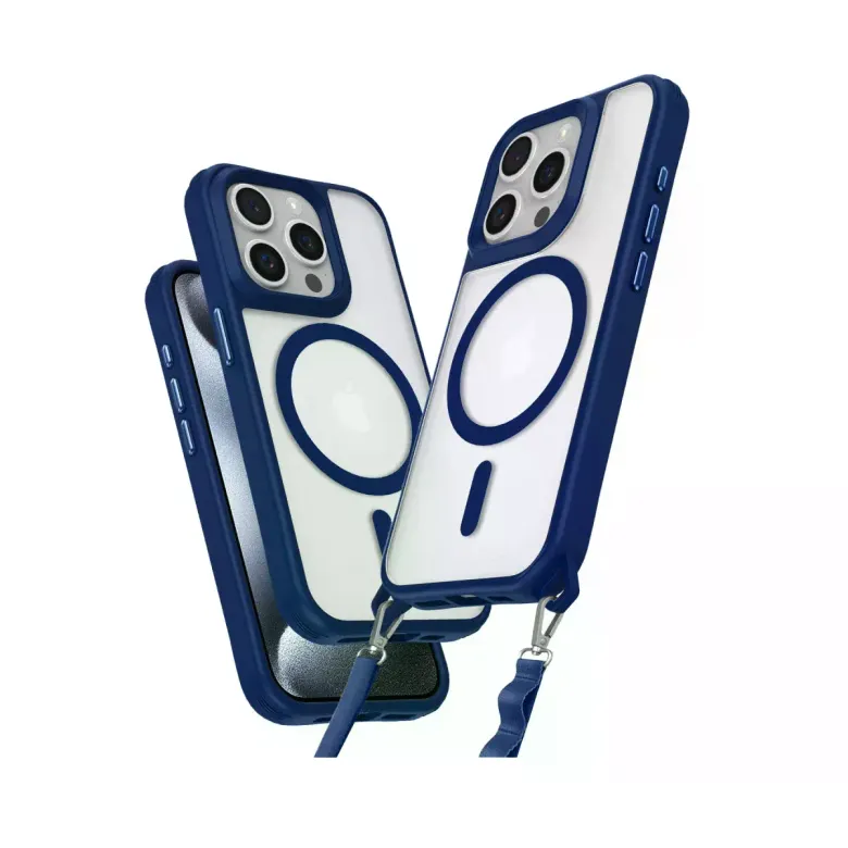 İphone 14 Pro Max Kılıf Enka Magsafe Silikon Kılıf - Lacivert
