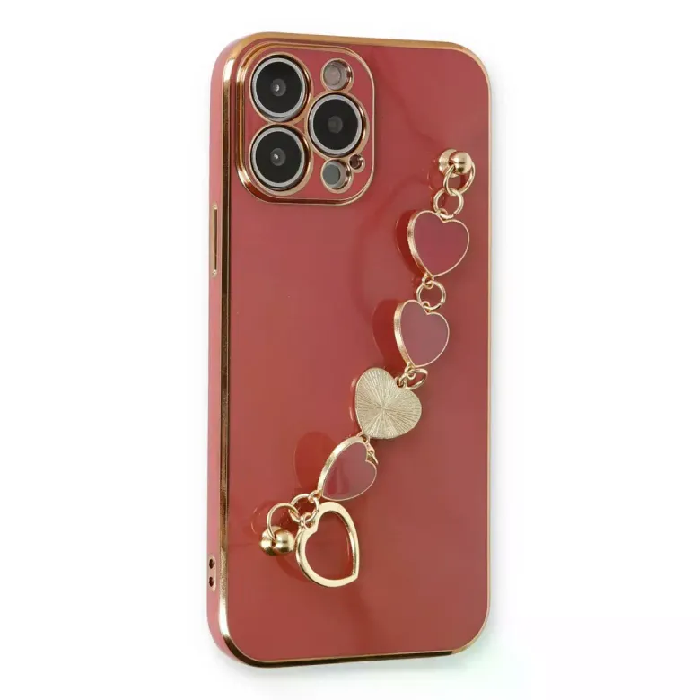 iPhone 14 Pro Max Kılıf Esila Silikon - Kırmızı