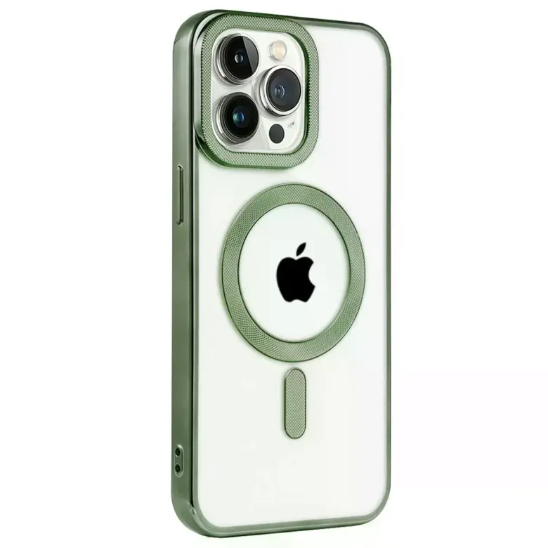 iPhone 14 Pro Max Kılıf Kronos Magsafe Kapak - Koyu Yeşil
