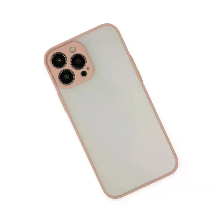 iPhone 14 Pro Max Kılıf Montreal Silikon Kapak - Pembe