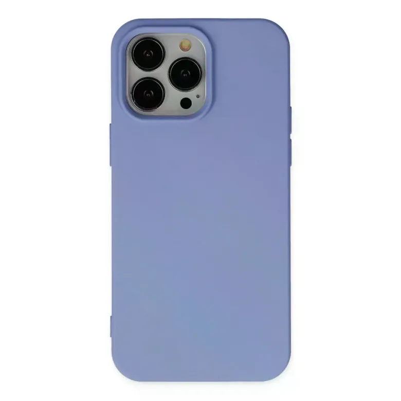İphone 14 Pro Max Kılıf Nano İçi Kadife Silikon - Lila
