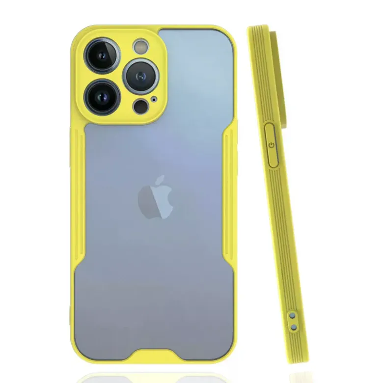 iPhone 14 Pro Max Kılıf Platin Silikon - Sarı
