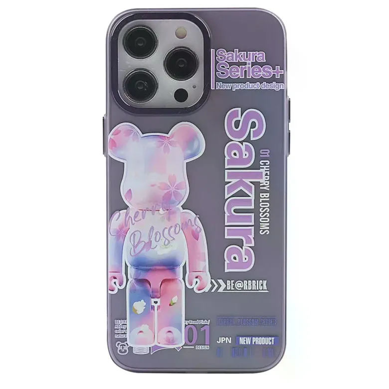 İphone 14 Pro Max Kılıf Prada Desenli Kapak - Prada Mor - 1