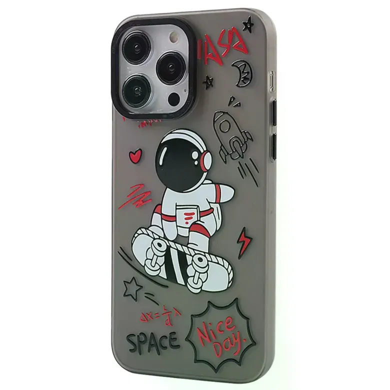 İphone 14 Pro Max Kılıf Prada Desenli Kapak - Prada Siyah - 1