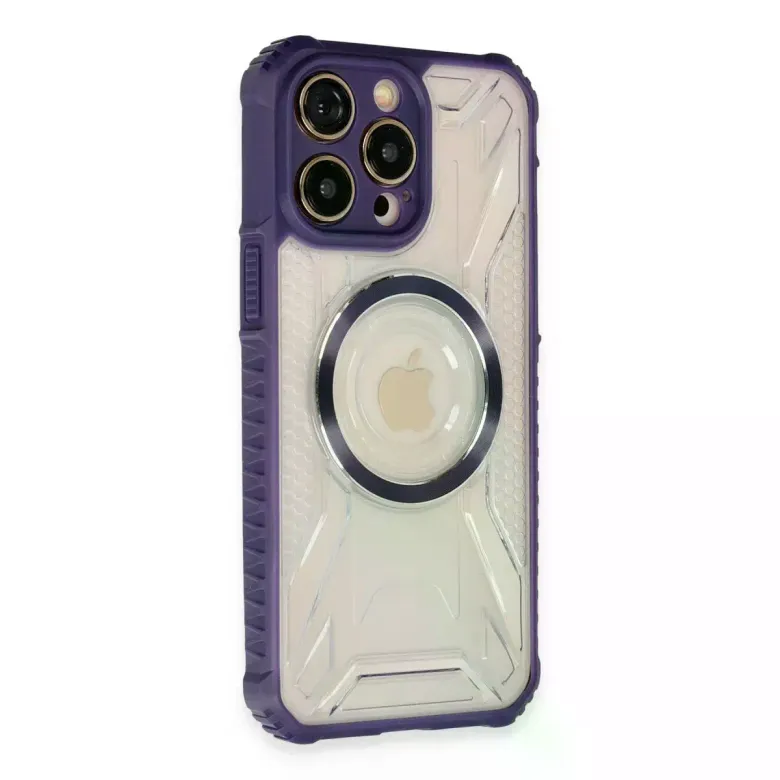 iPhone 14 Pro Max Kılıf Prag Magneticsafe Kapak - Derin Mor