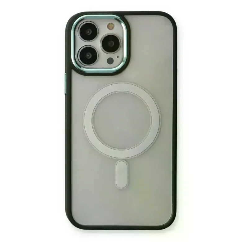 iPhone 14 Pro Max Kılıf Room Magneticsafe Silikon - Köknar Yeşili