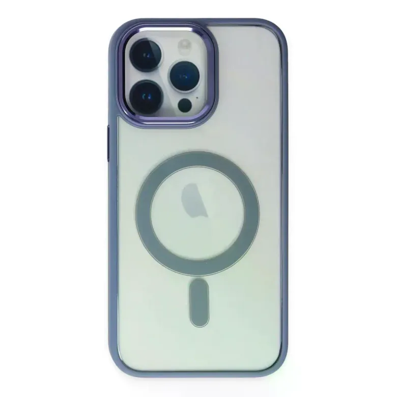 iPhone 14 Pro Max Kılıf Room Magneticsafe Silikon - Sierra Blue