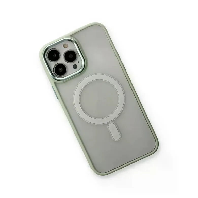 iPhone 14 Pro Max Kılıf Room Magneticsafe Silikon - Su Yeşili