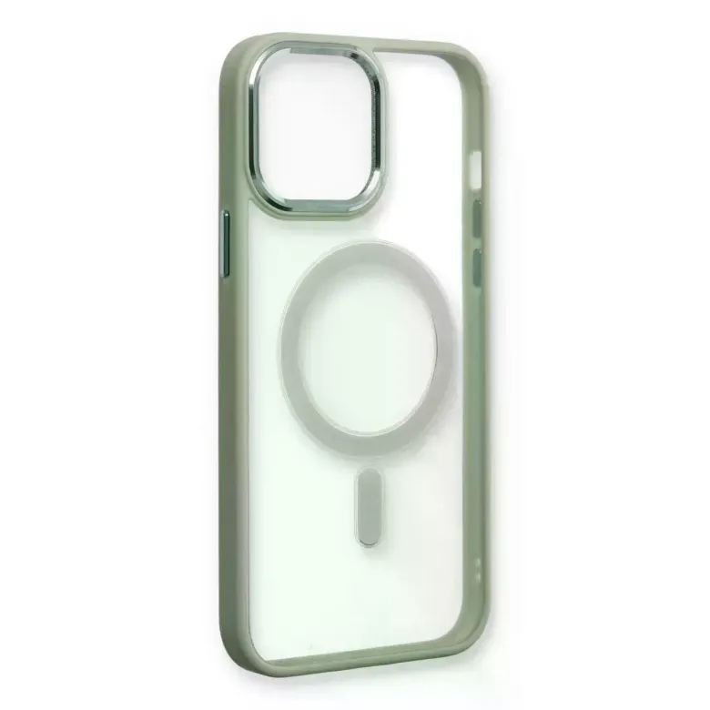 iPhone 14 Pro Max Kılıf Room Magneticsafe Silikon - Su Yeşili