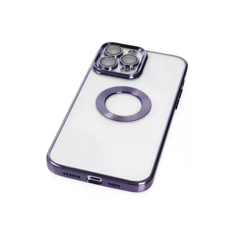 iPhone 14 Pro Max Kılıf Slot Silikon - Mor