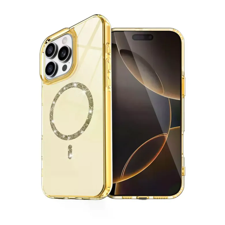 İphone 14 Pro Max Live Diamond Magsafe Kapak - Sarı