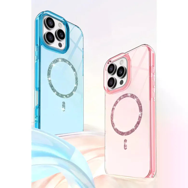 İphone 14 Pro Max Live Diamond Magsafe Kapak - Şeffaf
