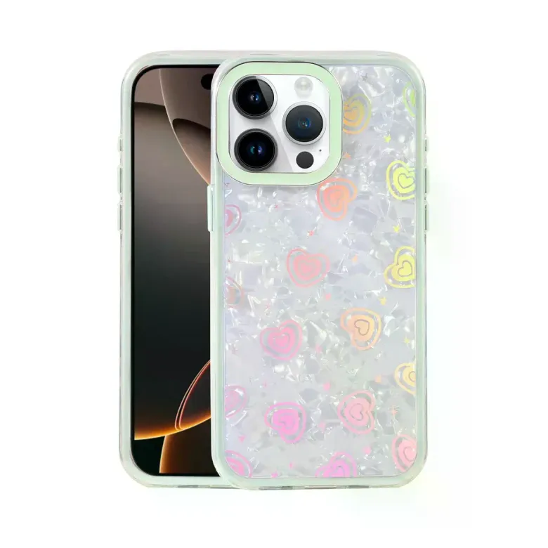 İphone 14 Pro Max Lumi Desenli Kapak - Yeşil