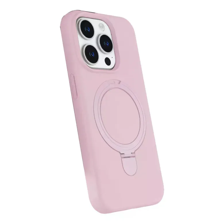 İphone 14 Pro Max Regal Magsafe Standlı Kapak - Açık Pembe