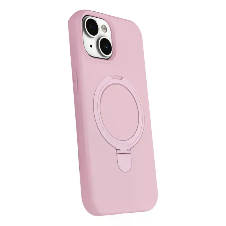 İphone 14 Regal Magsafe Standlı Kapak - Açık Pembe