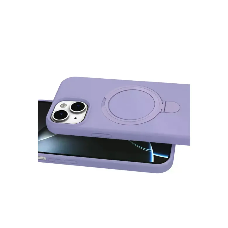 İphone 14 Regal Magsafe Standlı Kapak - Lila