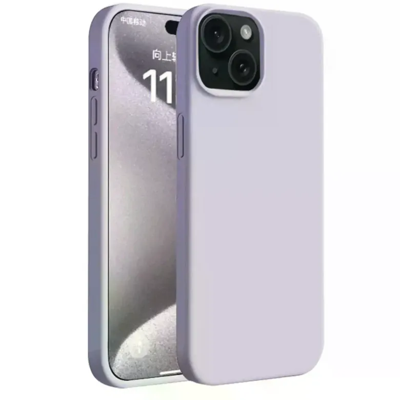 iPhone 15 Kılıf First Silikon - Lila