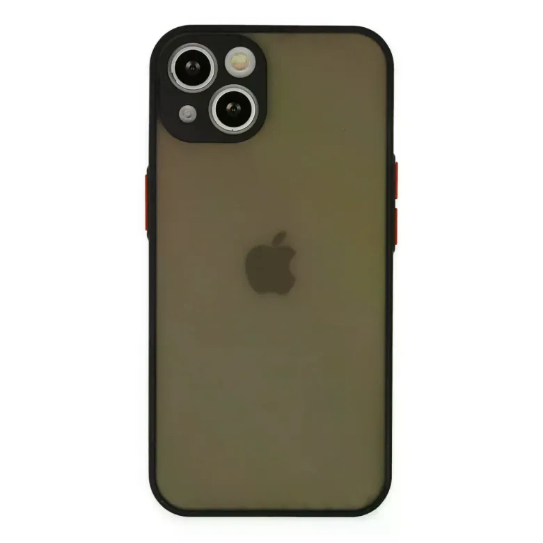 iPhone 15 Kılıf Montreal Silikon Kapak - Siyah