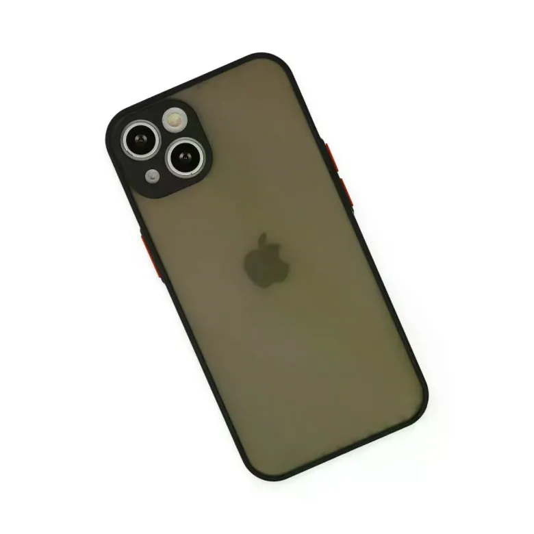 iPhone 15 Kılıf Montreal Silikon Kapak - Siyah