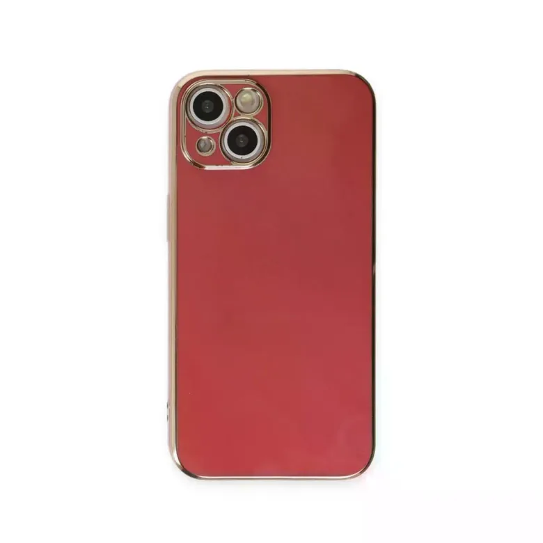 iPhone 15 Kılıf Volet Silikon - Kırmızı