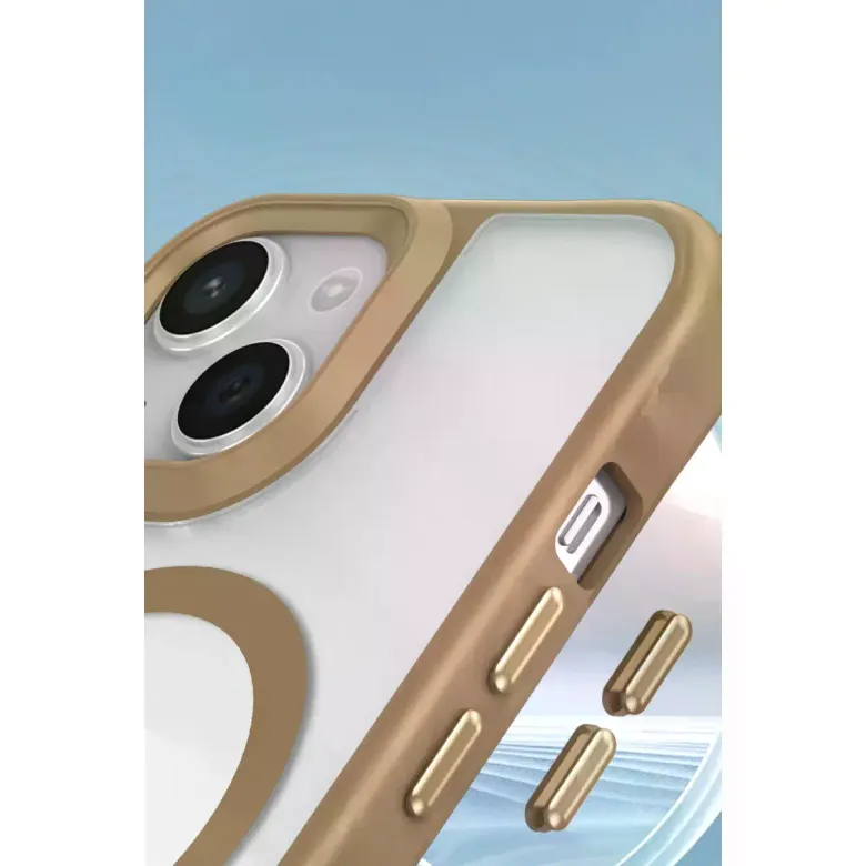 İphone 15 Plus Kılıf Enka Magsafe Silikon Kılıf - Desert