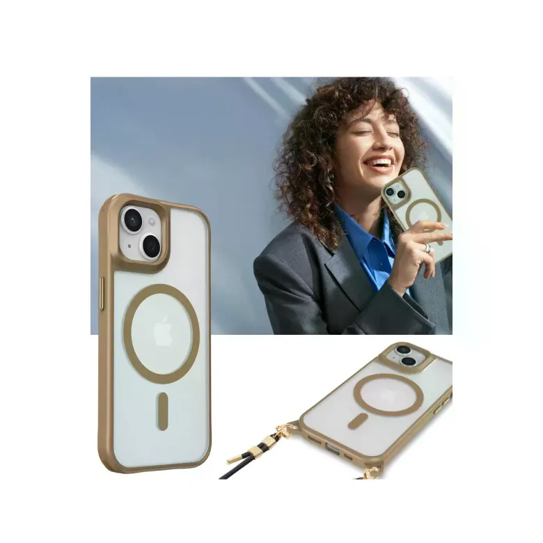 İphone 15 Plus Kılıf Enka Magsafe Silikon Kılıf - Desert