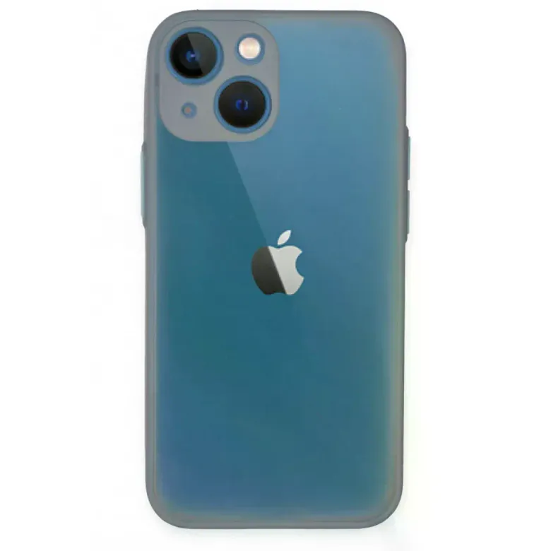 iPhone 15 Plus Kılıf Montreal Silikon Kapak - Gri